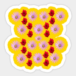 Pink daisy flower pattern summer wear Sticker